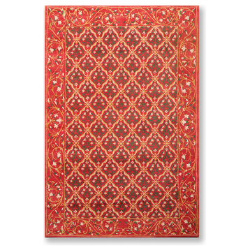 Rose Beige Color Tibetan Rug, 6'x9'