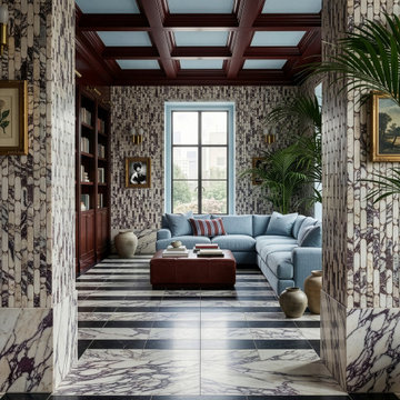 Moody Jewel Tones: Blue & Burgundy by Marble Systems