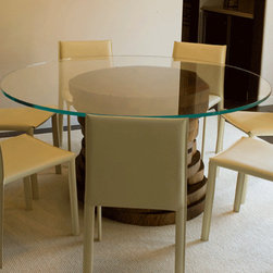 Blue Gum Eucalyptus Round Dining Table - Dining Chairs