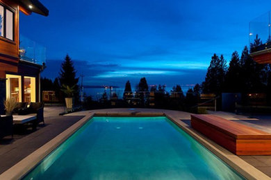 Example of a trendy pool design in Vancouver
