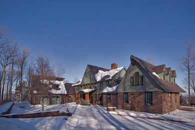 Example of an arts and crafts exterior home design in Burlington