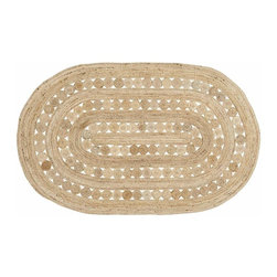 April & Olive - Celeste Jute Rug Oval 60X96 - Area Rugs