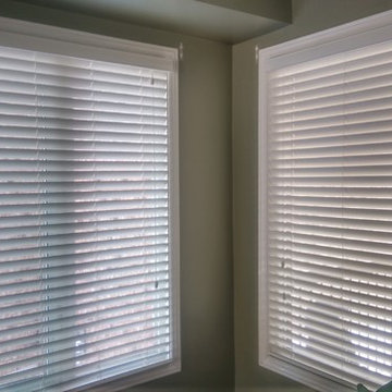 Faux wood blinds