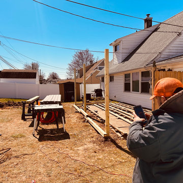 Layout & Framing Setup – Trex Deck Project | Langhorne, PA