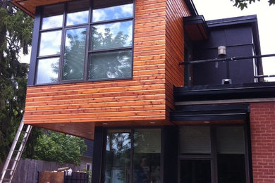 Inspiration for a modern exterior home remodel in Ottawa