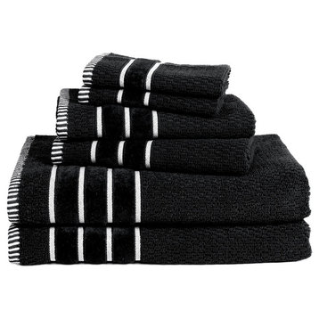 Luxury Cotton Towel Set by Castle Point, Black