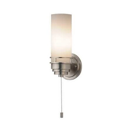 Contemporary Single-Light Sconce with Pull-Chain Switch