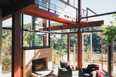 Living room - living room idea in Chicago