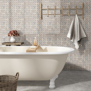 Bathroom Wall- Angora Basketweave 12X12 Mosaic