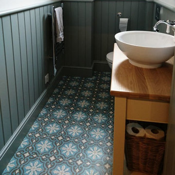 Period Bathroom with Spanish Inspired Encaustic Tiles