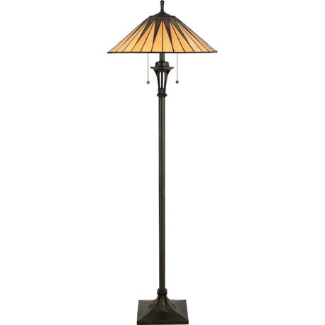 Gotham 2-Light Floor Lamp, Vintage Bronze