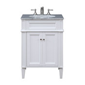 24" Single Bathroom Vanity Set, White by Elegant