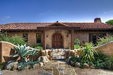Inspiration for a mediterranean exterior home remodel in Santa Barbara