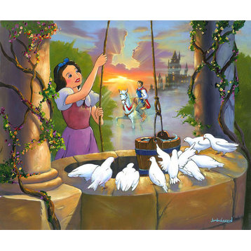 Disney Fine Art Wishing For My Prince by Jim Warren, Gallery Wrapped Giclee