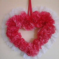 Lacey heart Wreath - Wreaths And Garlands