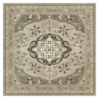 Spicher and Company Vintage Vinyl Floor Cloths Tabriz Bohemian Area Rugs