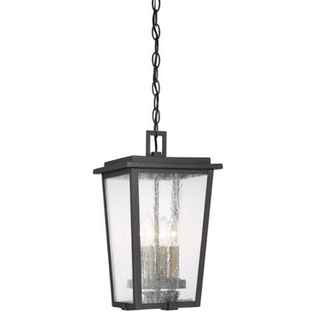 Cantebury 4-Light Outdoor Chain Hung 72754-66G, Black W/Gold