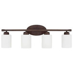 HomePlace - HomePlace 115241BZ-338 Dixon - Four Light Bath Vanity - Warranty: 1 Year Room Recommendation: BDixon Four Light Bat Brushed Nickel Soft UL: Suitable for damp locations Energy Star Qualified: n/a ADA Certified: n/a  *Number of Lights: 4-*Wattage:100w Incandescent bulb(s) *Bulb Included:No *Bulb Type:E26 Medium Base *Finish Type:Bronze