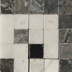 Flannel, Ebony, White Carrara - Tile