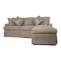 Sunset Trading Horizon Sleeper Sofa & Chaise - Slip Cover Set Only - Linen - Products