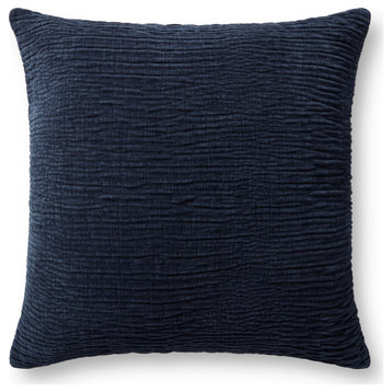 Loloi Pillow, Navy, 22''x22'', Cover With Poly