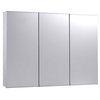 Tri-View Medicine Cabinet, 36"x30", Stainless Steel Trim, Partially Recessed