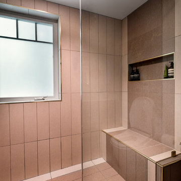 Walkout guest bathroom, full of textures and unexpected details