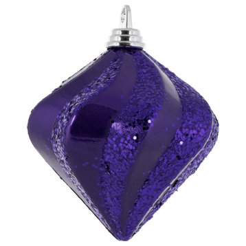 Vickerman M133226 6'' Plum Candy/Glitter Swirl Diamond Christmas Ornament