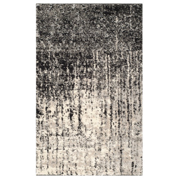 Safavieh Retro Collection RET2770 Rug, Black/Light Grey, 2' X 3'