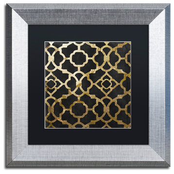 Color Bakery 'Moroccan Gold IV', Silver Frame, Black Mat, 11x11