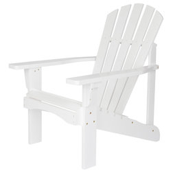 Beliani Outdoor Lounger Chair Dark Grey Plastic Wood for Patio Yard Adirondack