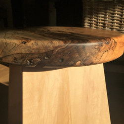 Spalted Maple and Hard Maple Stool - Folding Chairs And Stools