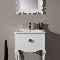 Fresca Platinum Viena Glossy White 24" Bathroom Vanity - Bathroom Vanities And Sink Consoles