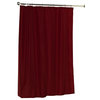 Standard-Sized Polyester Fabric Shower Curtain Liner in Burgundy