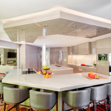Modern Lighted Kitchen & Living Room