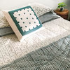 Proud Mary for Tilonia® Twin Quilt in Stripes, Teal, 70''x90''