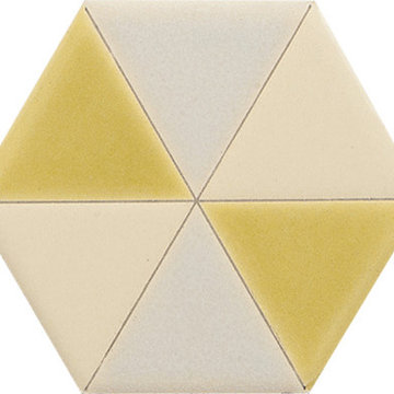 Sisters Ceramic Tile Collection, Hexagon-Rubiks Beach Day