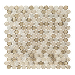 3/4&Prime; Penny &ndash; Hazel &ndash; 11.875 x 11.125 &ndash; (10128) - Mosaic Tile - Jeffrey Court - Mosaic Tile