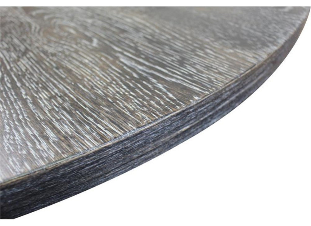 Bowery Hill Farmhouse Style Wood Round Dining Table in Weathered Gray ...