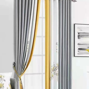QYFL9003D Illawarra Flower Faux Linen Eyelet Ready Made Extra Wide Curtains For