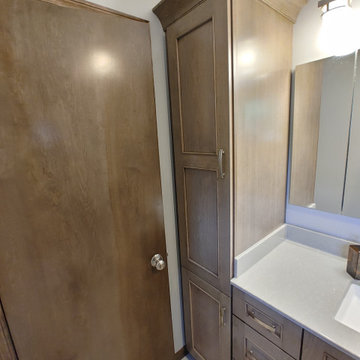 Moline Kitchen & Baths Remodel-Dura Supreme Cherry Hanstone Fusion Onyx