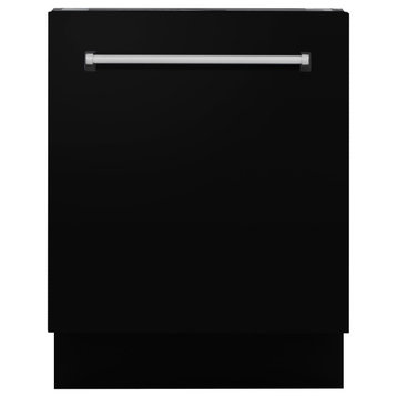 ZLINE 24" Tall Tub Dishwasher, Black Matte With Stainless Steel Tub DWV-BLM-24
