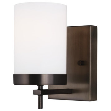 Sea Gull Zire 1-Light Bath/Wall Sconce 4190301-778, Brushed Oil Rubbed Bronze