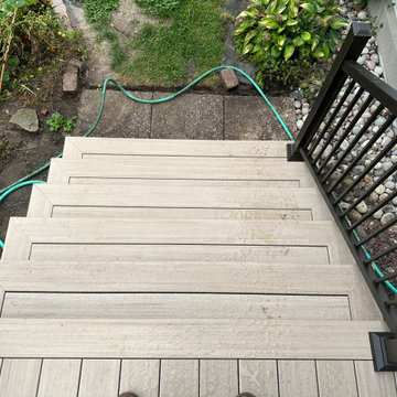 Azek- French White Oak with Brown Lattice