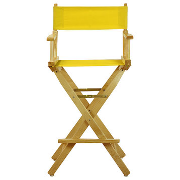 30" Director's Chair Natural Frame, Gold Canvas