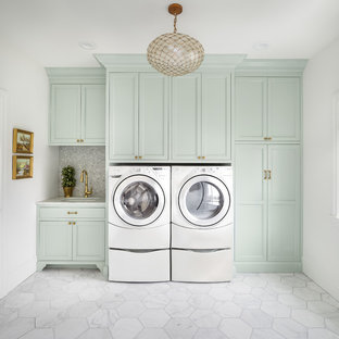 75 Beautiful Laundry Room With Green Cabinets Pictures Ideas Houzz