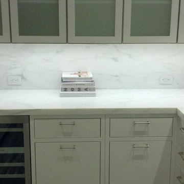 Carrara Marble countertop and backsplash wall slabs