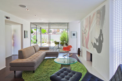 Minimalist living room photo in Orange County