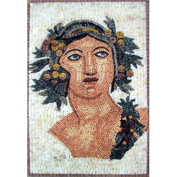 Roman Goddess Pomona Mosaic, 31"x47"