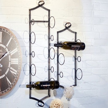 Metal Hanging Wine Rack - 5 Bottles